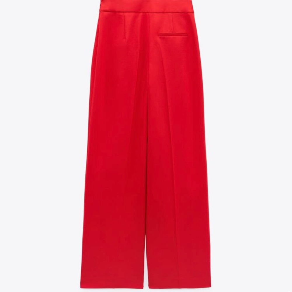BUTTONED WIDE LEG PANTS - Picture 2 of 4
